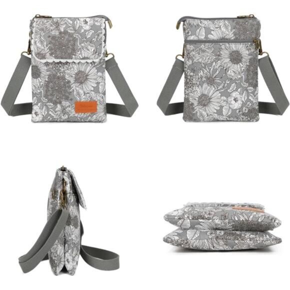 Small Crossbody Phone Purse Cellphone Wallet Red Circle - Picture 5 of 6